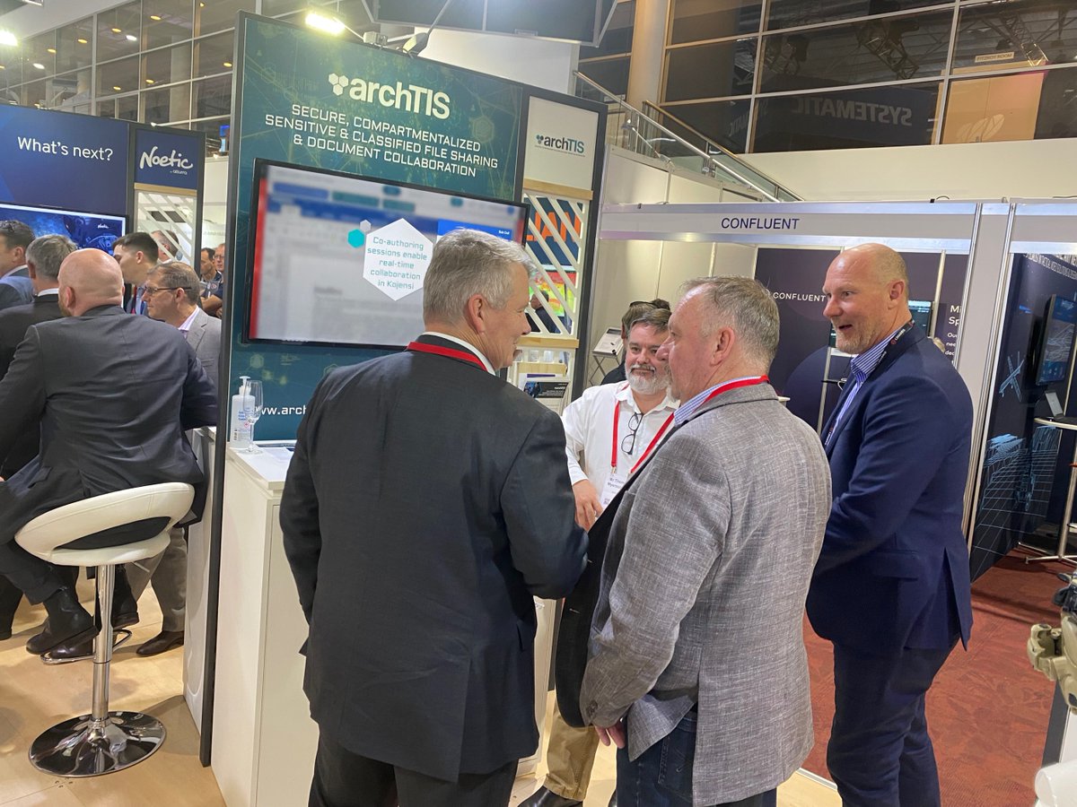 arch_tis's tweet photo. Visit the @arch_tis at #MiLCIS today on Stand #49. We'll be showcasing our Kojensi and NC Protect information security platforms to protect sensitive and classified data across #Defence and the supply chain. Ask about our new Export Control capability!
#infosec #datasecurity https://t.co/kO8W5eDSzK