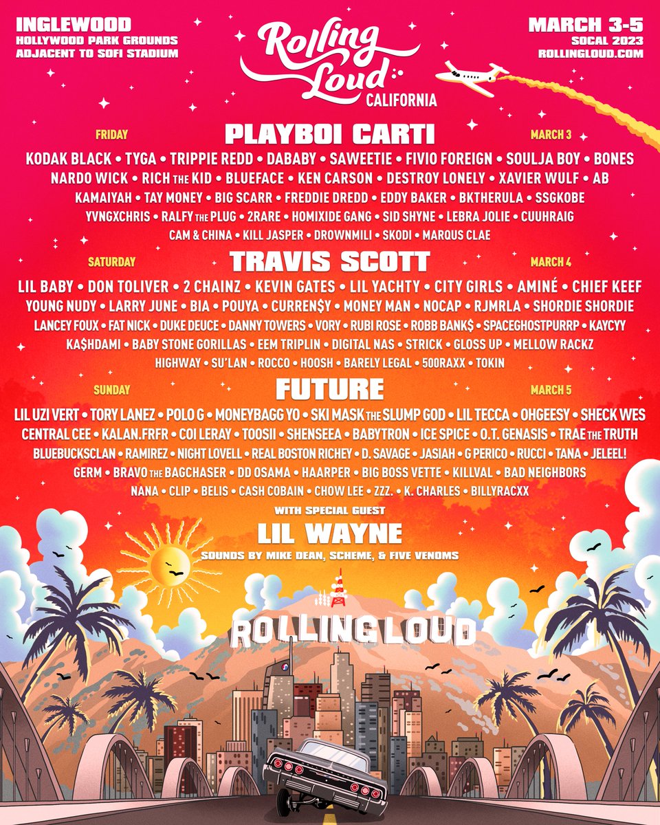 Rolling Loud California 2023 Lineup & Tickets Preview Spacelab