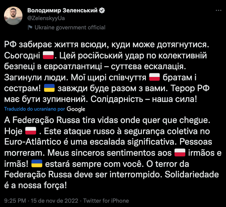 Hoje No Mundo Militar On Twitter O Pres Zelensky Se Manifestou Sobre