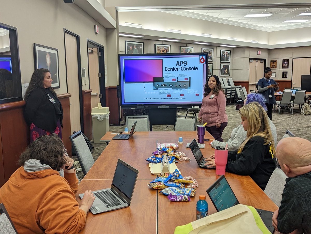 tsepulveda's tweet photo. First set of @CyFairISD Tech Liaisons are getting trained on the Promethean AP7 and AP9 panels.
Coming to a campus near you!!!!
@LearnPromethean @CyFairEdTech #CFISDedtech #CFISDTL #CFISDspirit #CFISDproud https://t.co/Nr2e4IWOEY