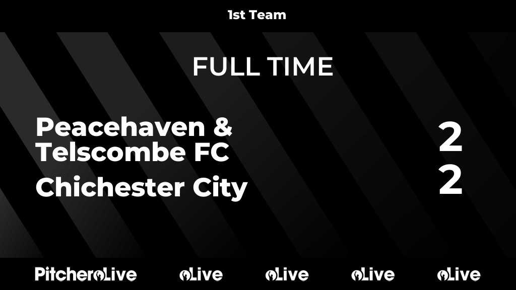 PT_FC's tweet photo. FULL TIME: Peacehaven & Telscombe FC 2 - 2 Chichester City
#PEACHI #Pitchero
https://t.co/GZByxCNxJG https://t.co/9YuRYuw8OF