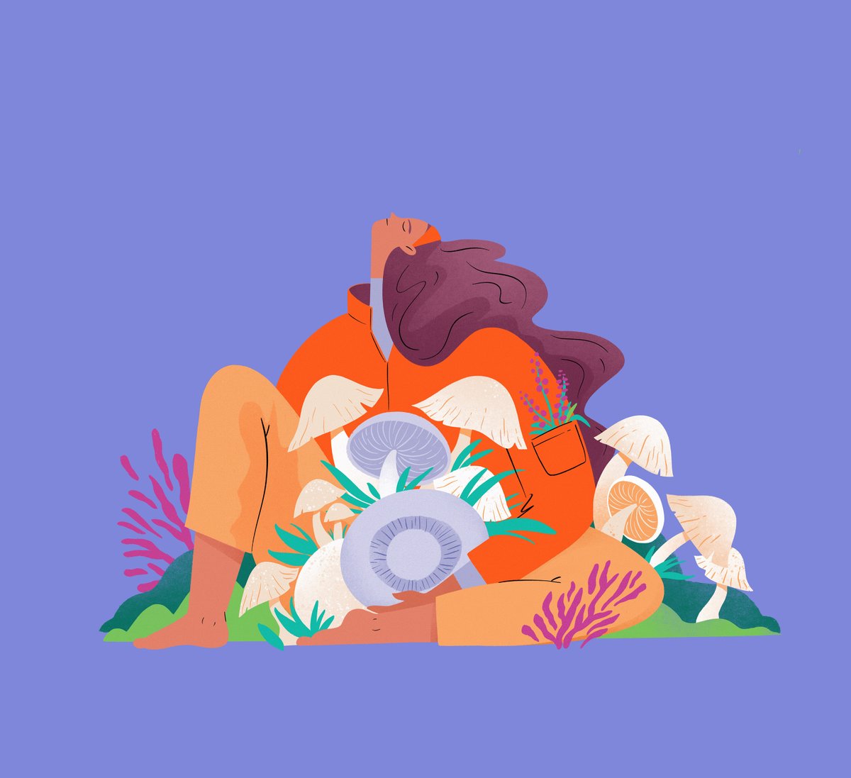 Behance's tweet image. From Josefina Preumayr's illustration series Back to Nature — see more art by Josefina &amp;gt; bit.ly/3DWm1Ke