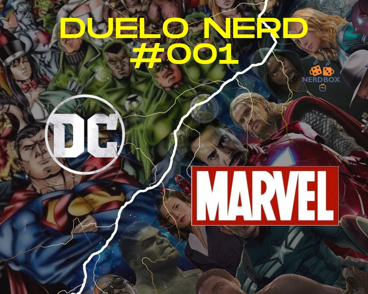 VaidaNerd's tweet photo. DUELO NERD #001 - DC x MARVEL
Soltem nos comentarios o seu favorito e vamos ver quem tem a comunidade mais forte! VALENDO... #marvel #dc #marvelxdc #nerdboxtv #duelonerd https://t.co/c6zv5SLpqT