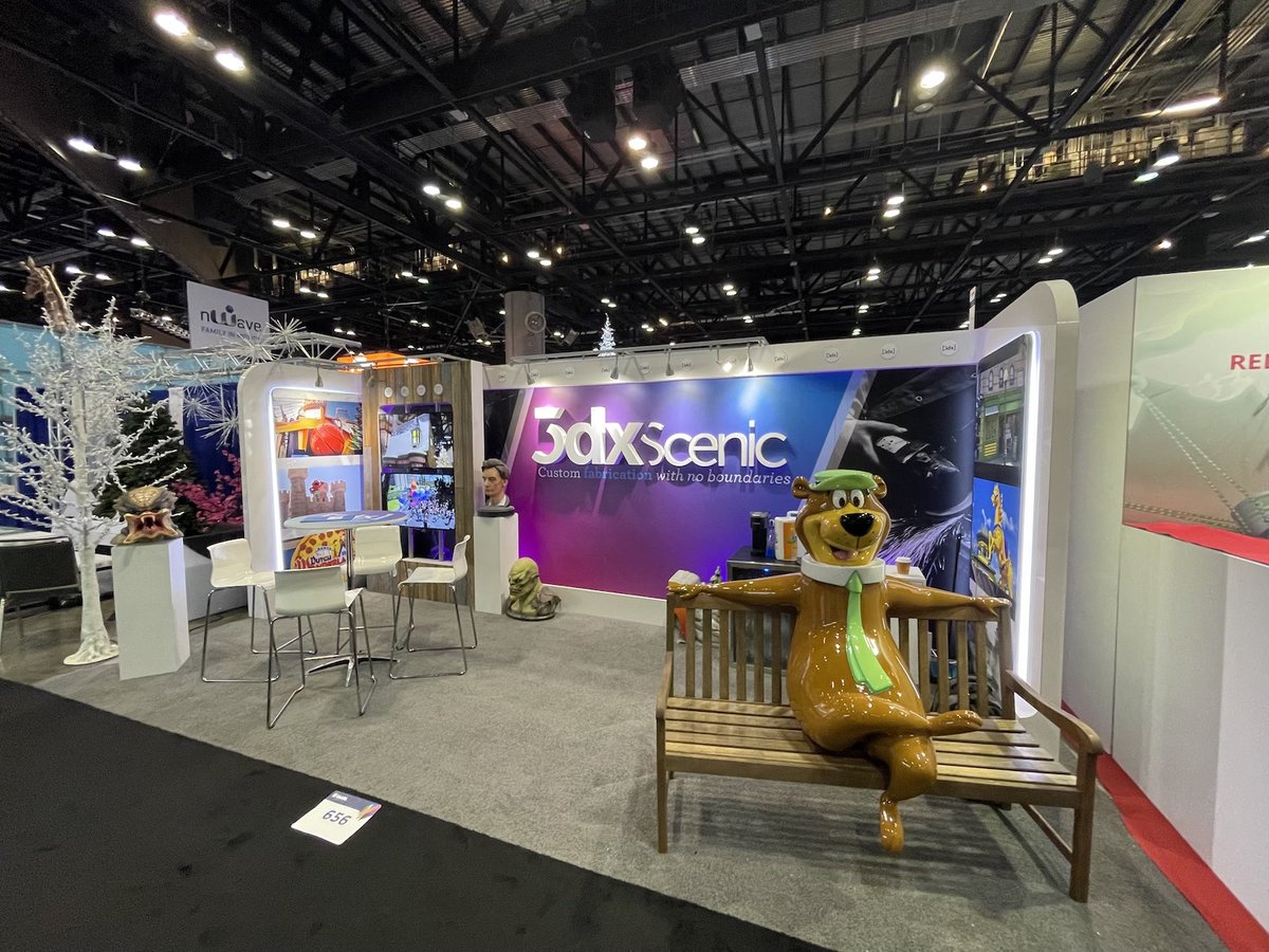 YourLiveMoment's tweet photo. Yogi and 3dx Scenic are ready to roll at the IAAPA show in Orlando. Stop by booth #656 to say hello to Mark and Nate, who will be there all week to talk about immersive, three-dimensional expressive design.

Check out some of our work here! 
https://t.co/8Cpi0CNUwT https://t.co/CmrAiXecOB