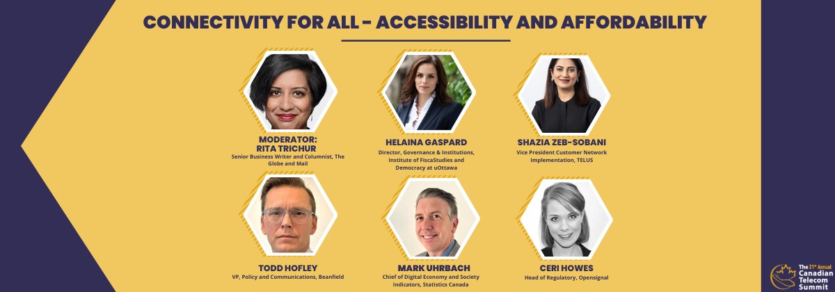 CDN_tele's tweet photo. New Panel Announced: Connectivity for All - Accessibility and Affordability

👉🏻 Registration is open for The 21st Canadian Telecom Hybrid Summit

🗓️We look forward to seeing you on November 21-23, 2022

📍At The International Centre

✍🏻https://t.co/USa9DHRKzf

#CTS2022 https://t.co/bLgX43NJ4F