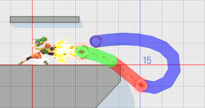 kyle_roath's tweet photo. Ramram FSmash hitbox visuals, interpolated by hand. (They're jagged but should be accurate). Angled down and spaced correctly, it's in the area to 2-frame for a whopping 8 frames.
#ssbu_minmin https://t.co/9nFGXaw4kI