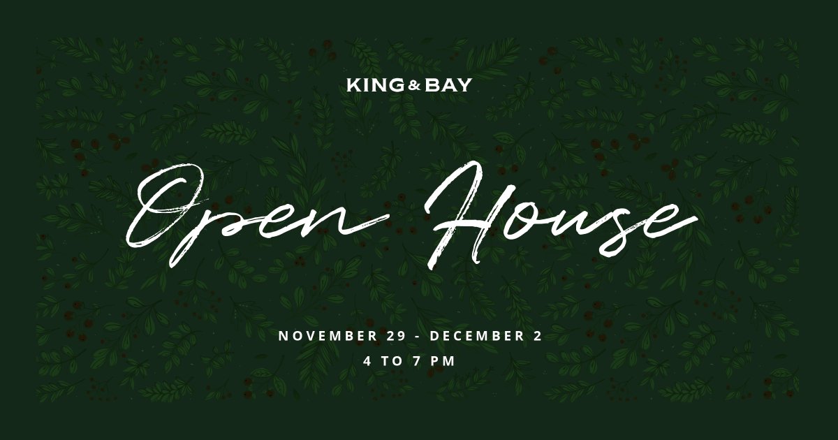 Tis the Season... you’re cordially invited to toast the season &amp; enjoy the King &amp; Bay Holiday Experience. We hope to see you at our annual #HolidayOpenHouse RSVP REQUIRED ow.ly/w91330sscBy

#HappyHolidays #SeasonsGreetings #EggnogBourbonCocktail #MyKingAndBay