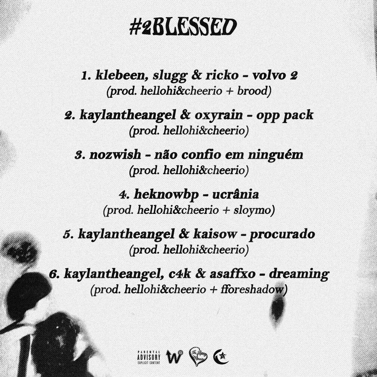 gen2kmafia's tweet photo. Novo EP "#2blessed" de @idkms2day disponível agora!!
Com participação de: @1klebeen, @x1slugg, @litboyricko, @kaylantheangel, @oxyrain4k, @nozwish, @heknowbp, @kaisow_, @fuckc4k & @asaffxo
Visuais por: @weirdvisualss
Disponível no SoundCloud: https://t.co/Z0snrFtCpf
#gen2k☪️ https://t.co/rUfVpBSW8n