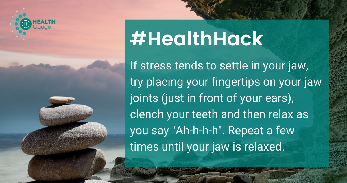Does stress settle in your jaw? Try this relaxation technique. #HealthHack

More health tips&gt; healthgauge.com