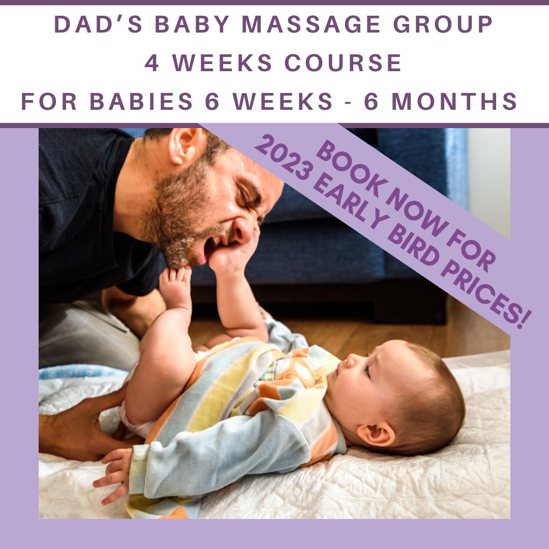 Early Bird prices for our Dads Newborn Nurture baby massage groups in 2023! 
#timewithdad #liverpooldads #whatsonliverpool
bookwhen.com/bigyoulittleyo…