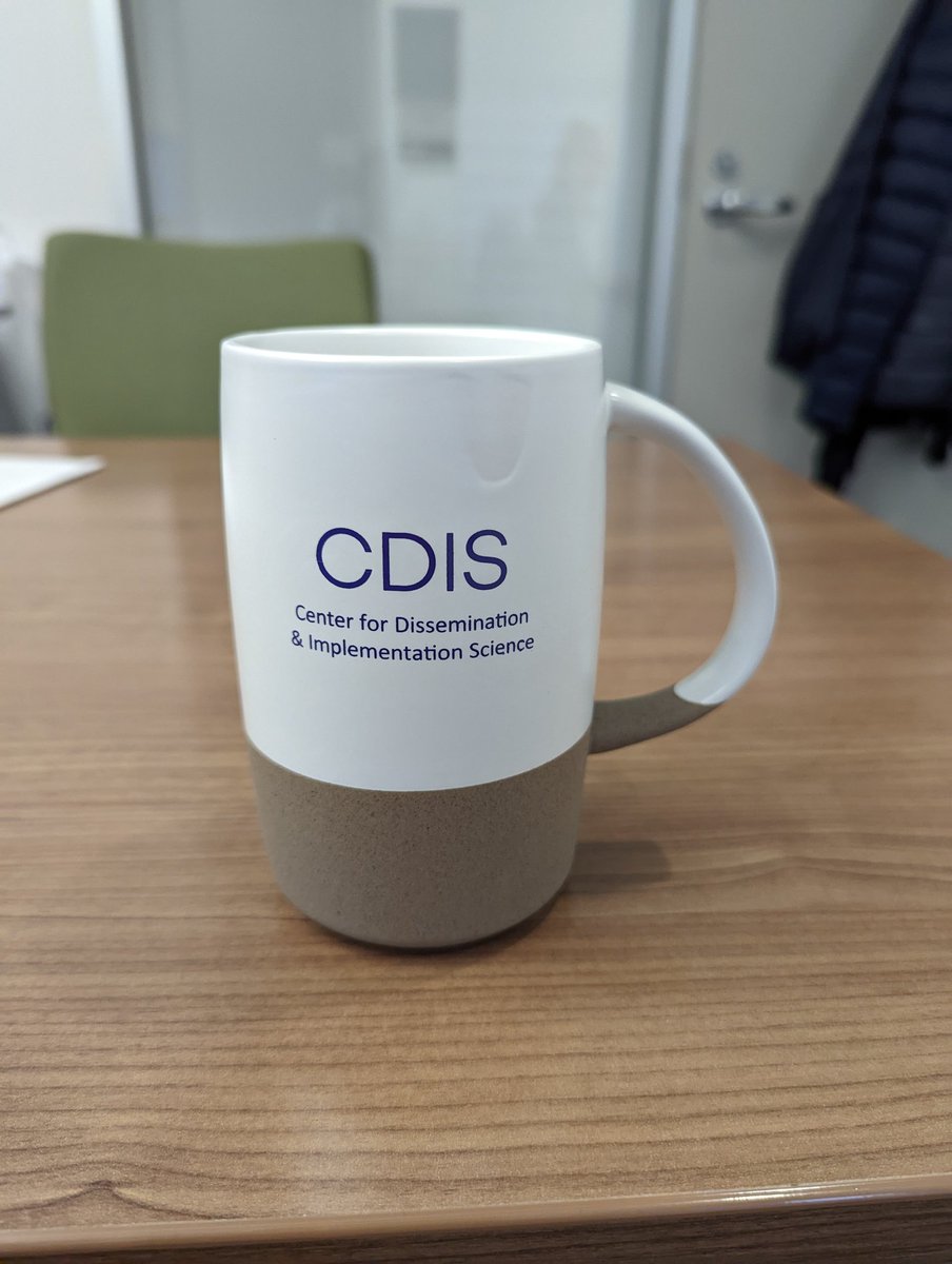 denhli's tweet image. &quot;Changing infrastructure&quot; (to a shiny, new, much larger mug) is a good #implementationstrategy for facilitating increased coffee consumption. Thanks, @sjbeckerphd! #CDIS @nu_ipham @NUFeinbergMed