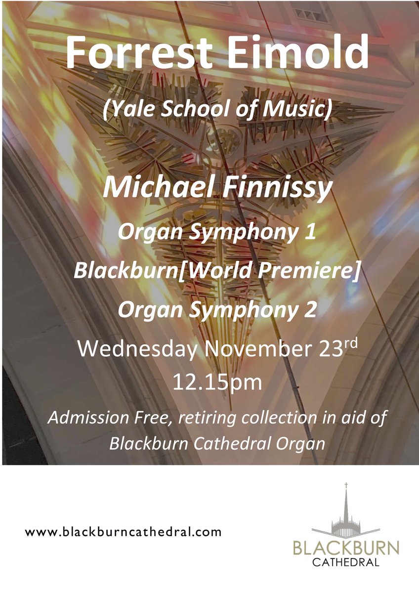 Blackburn Cathedral Music (@blackburnchoirs) on Twitter photo So excited about this world premiere! 12.15pm November 23rd. #newcomplexity #organrecital <a href="/bbcathedral/">Blackburn Cathedral</a> <a href="/BBChamberChoir/">Blackburn Chamber Choir</a> <a href="/RCO_Updates/">RCO</a> <a href="/StonyhurstMusic/">Stonyhurst Music</a> So excited about this world premiere! 12.15pm November 23rd. #newcomplexity #organrecital <a href="/bbcathedral/">Blackburn Cathedral</a> <a href="/BBChamberChoir/">Blackburn Chamber Choir</a> <a href="/RCO_Updates/">RCO</a> <a href="/StonyhurstMusic/">Stonyhurst Music</a>