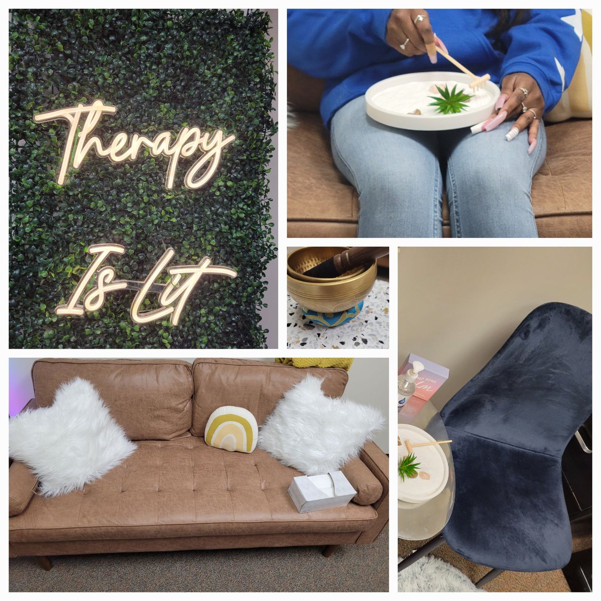 MWill3654's tweet photo. Much of my day is spent in my office, so why not create a space where teens and adults can feel comfortable to be vulnerable while learning new ways to cope. #TherapyIsLit #PunIntended #MentalHealthMatters #MentalHealthCounsslor #ZenDen #Meditation #SingingBowl #SandGarden https://t.co/l1qxP3TKjH