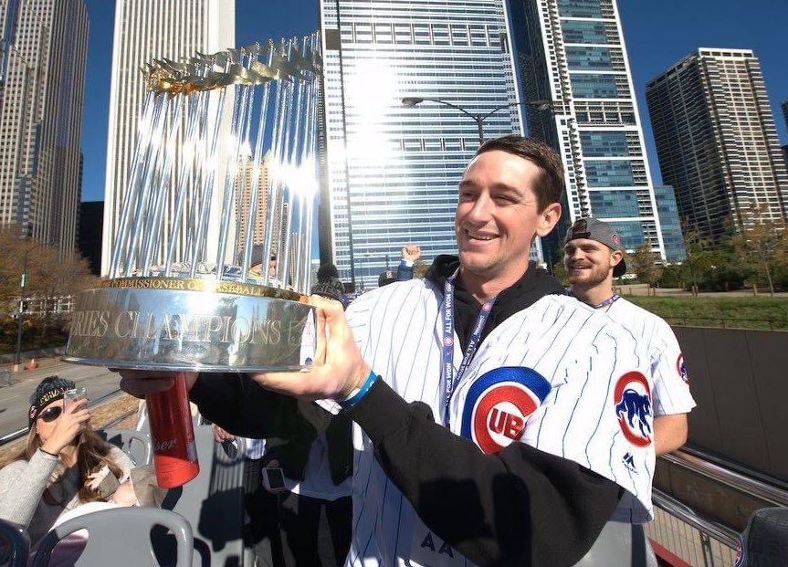 CubsZone's tweet photo. Kyle Hendricks is the last #Cubs player on the roster from the 2016 championship team. https://t.co/hyzPWT74Cw