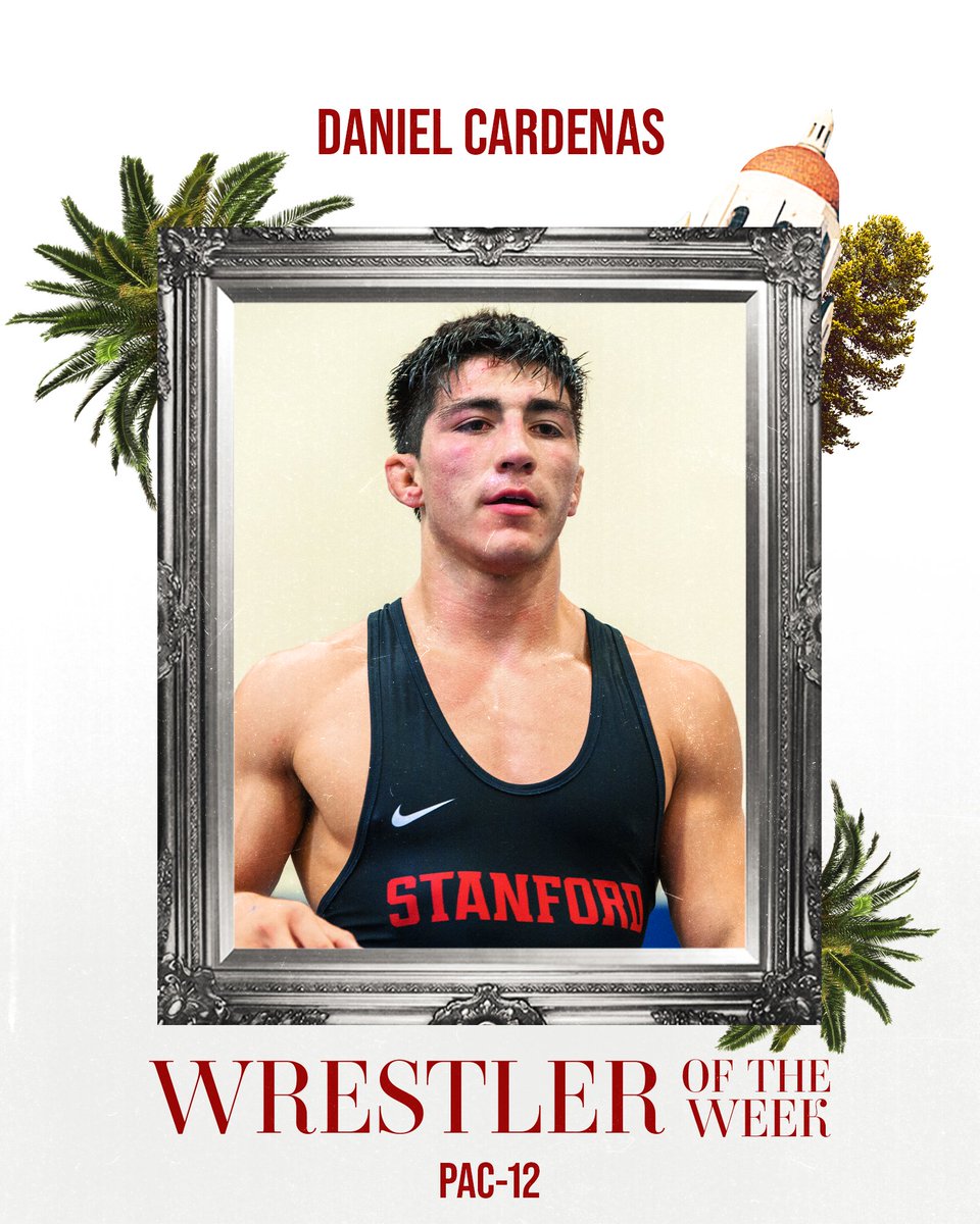 CardWrestling's tweet photo. Just getting started 💪

@dancardenas03 named @pac12 Wrestler of the Week!

🔗 » https://t.co/3aDP5cpmOb

#GoStanford https://t.co/yvIU8i25sR