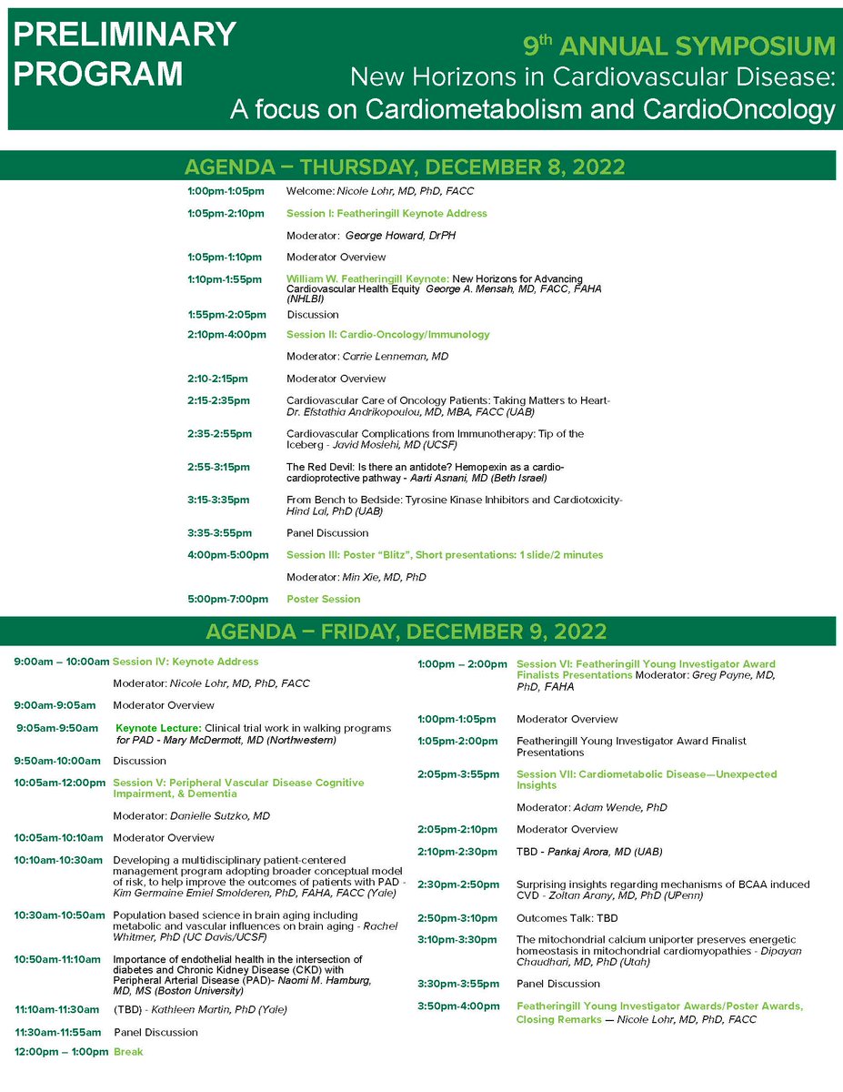 Register at: uab.edu/medicine/cardi…
Submit Abstracts to: shilishanlogan@uabmc.edu
<a href="/UABCardiology/">UAB Cardiovascular Disease</a> <a href="/uabmedicine/">UAB Medicine</a> <a href="/uabbme/">UAB Biomedical Engineering</a> <a href="/CarrieLenneman/">Carrie Lenneman</a> <a href="/AdamWende/">Adam R. Wende, PhD, FAHA</a> @mcwlovesheart @sumanthprabhu01