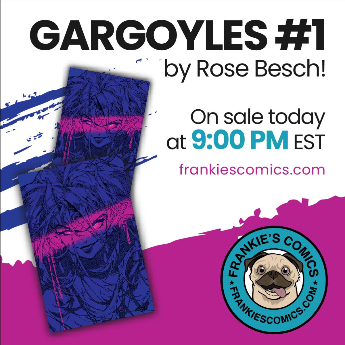 GARGOYLES by ROSE BESCH🌹
👉Sales start at 9:00 PM EST TODAY
👉Virgin limited to 299 copies with a numbered COA
.
#rosebesch #comicbooks #GARGOYLES