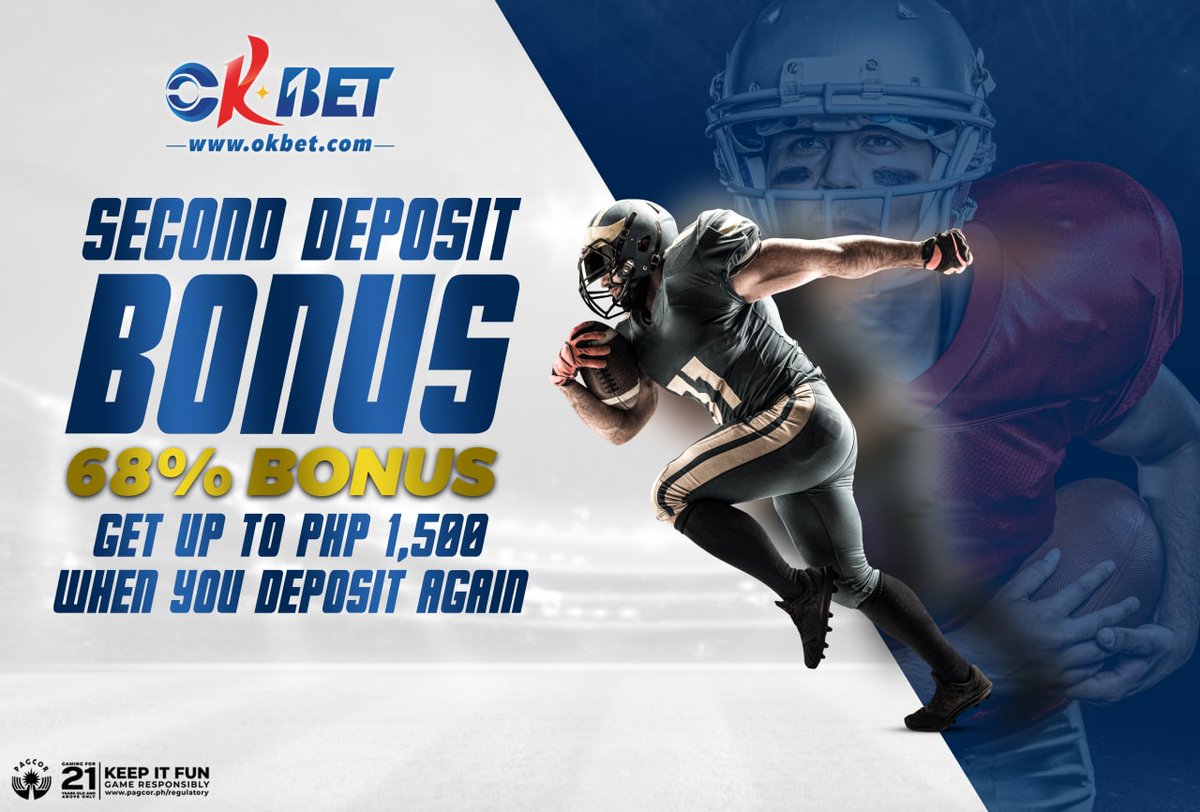 SportsbookOKBET's tweet photo. Sa pangalawang beses hindi ka malulumbay dahil magkakaroon ka ng BONUS mula sa OKBet. Bisitahin lamang ang aming official website https://t.co/zDpJkIACSs para sa buong detalye ng Second Deposit Bonus!
#OKBet #OwnTheWin #okbetsportsbook #seconddeposit #bonu https://t.co/wPQAmi7weu
