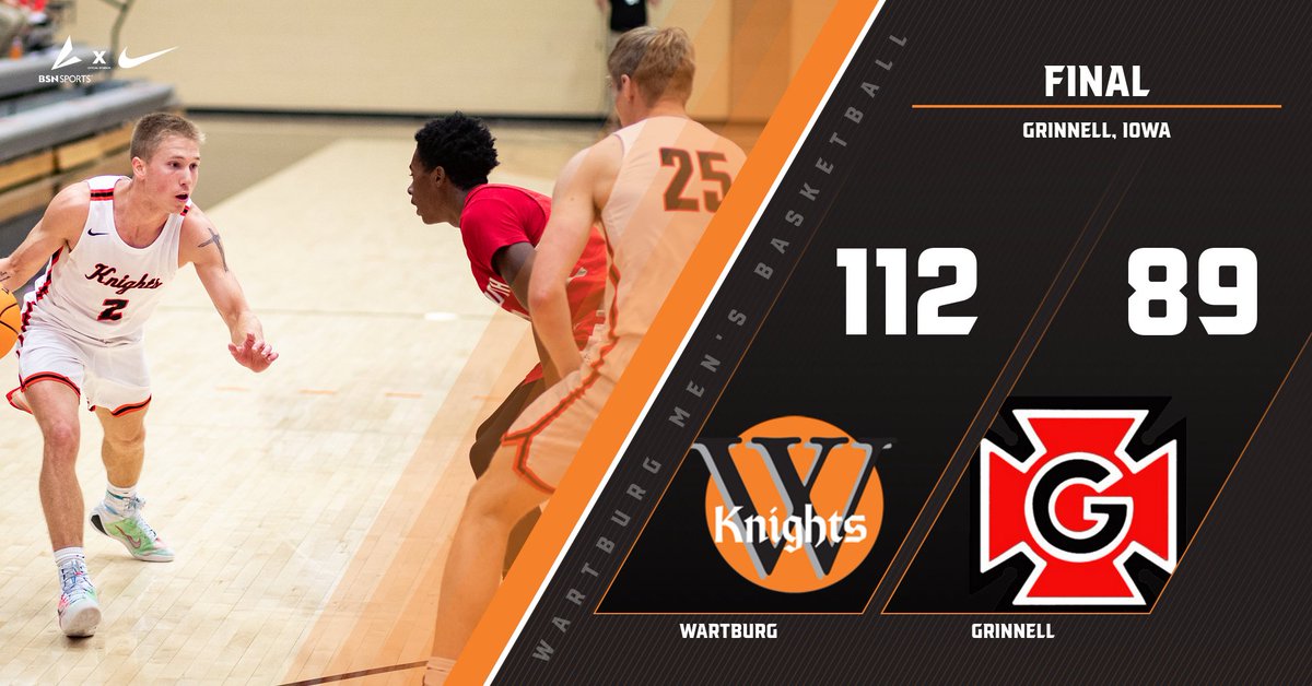Knights Win!!🔥

@WartburgMBball 112, Grinnell College 89

Jack Molstead, Codey Hicks and Marshun Williams led the Knights with 20+ points each!
