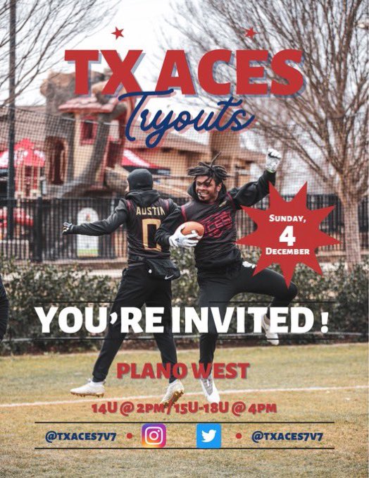 danny4six's tweet photo. Appreciate @txaces7v7 for reaching and giving me a chance to showcase my skill at there tryouts 🤲🏾. https://t.co/NOcEzT5sVw