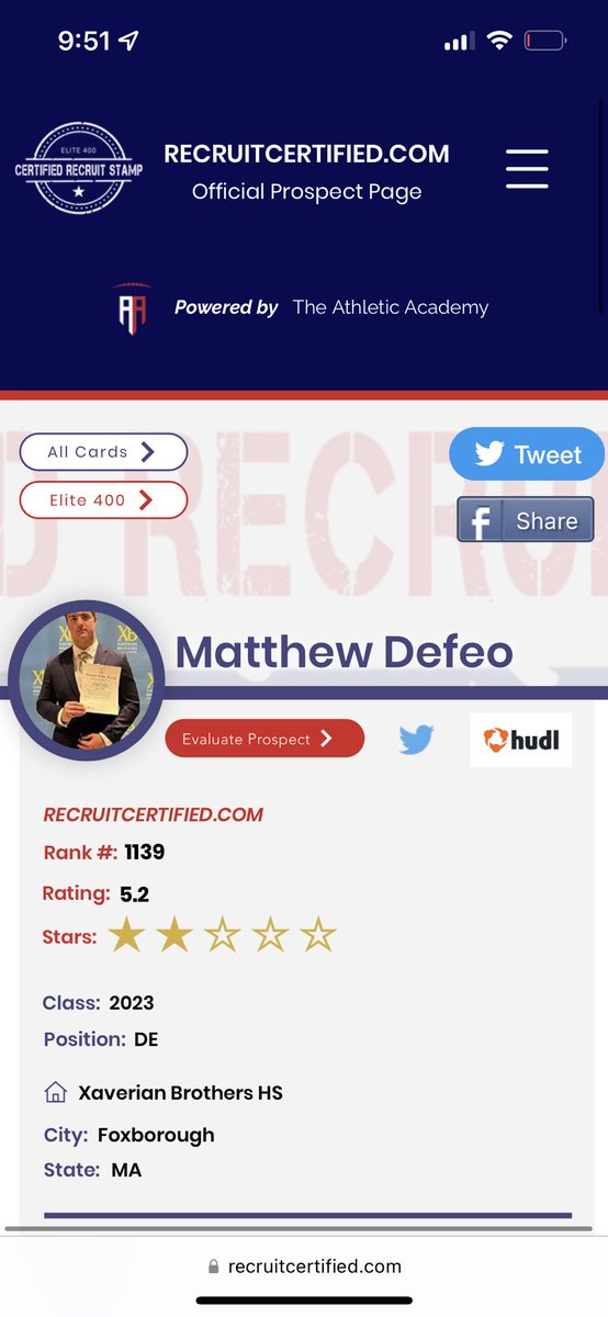 Matthew DeFeo (@matty_defeo) on Twitter photo Very excited to be ranked a 2βοΈ - A lot more work to do. Hard Work Over Everything. <a href="/XBHS_Football/">Xaverian Football</a> <a href="/ESAofNewEngland/">Excel Sports Academy of New England</a> <a href="/SixZeroAcademy/">Coach Matt McChesney</a> @TheUprzng <a href="/CoachMartinESA/">Coach Martin</a> <a href="/CoachJayUConn/">CoachJay - Elite 400 National Recruiting Expert</a> @CoachWNick @NGP_CoachSilva Very excited to be ranked a 2βοΈ - A lot more work to do. Hard Work Over Everything. <a href="/XBHS_Football/">Xaverian Football</a> <a href="/ESAofNewEngland/">Excel Sports Academy of New England</a> <a href="/SixZeroAcademy/">Coach Matt McChesney</a> @TheUprzng <a href="/CoachMartinESA/">Coach Martin</a> <a href="/CoachJayUConn/">CoachJay - Elite 400 National Recruiting Expert</a> @CoachWNick @NGP_CoachSilva