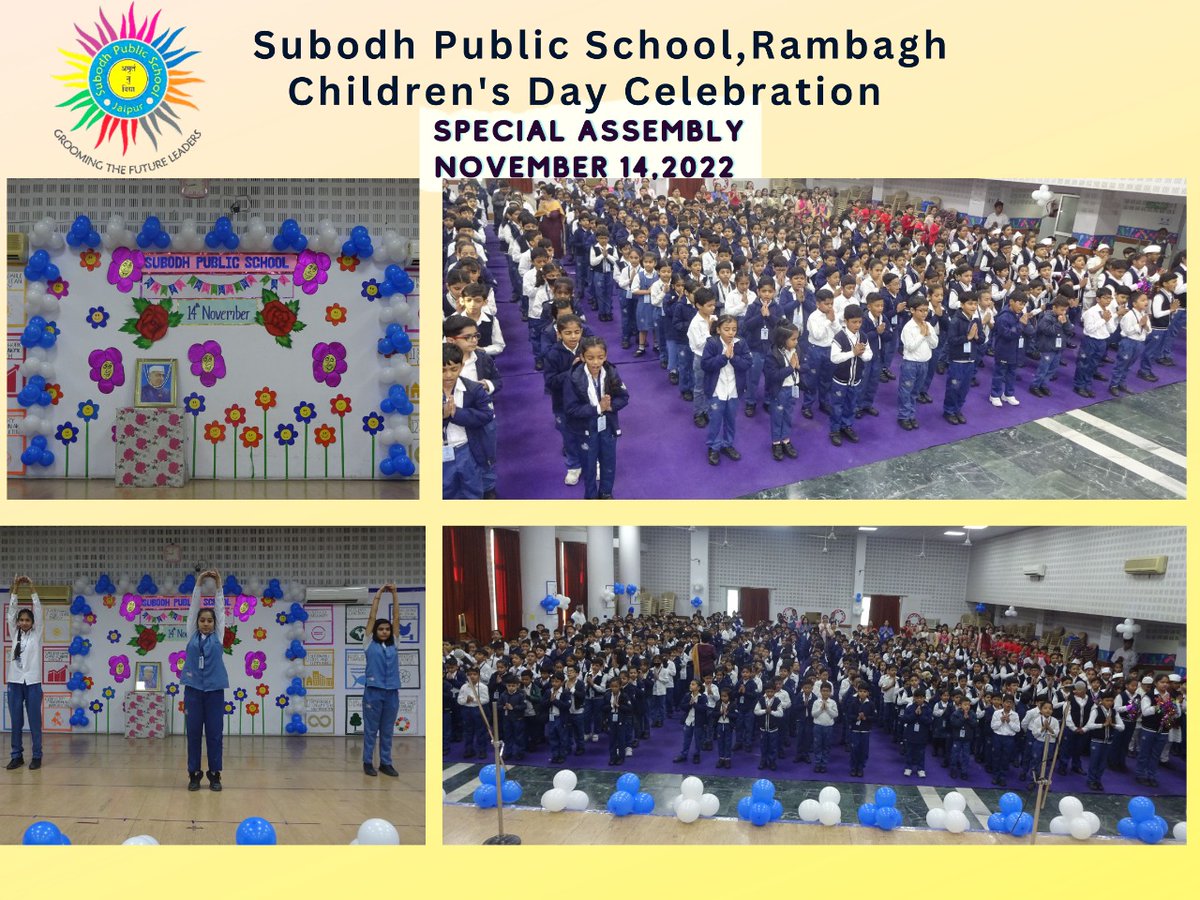 subodh_jaipur's tweet photo. Children's Day Celebration
Children are indeed blessings and childhood is the most fun filled phase of life. Children's Day is an occasion to celebrate the joy of being a child.
#childrensdaycelebration
#SpecialAssembly
#potlunch
#poemrecitation
#dance
#funfilledactivities https://t.co/ml82WGXFBp