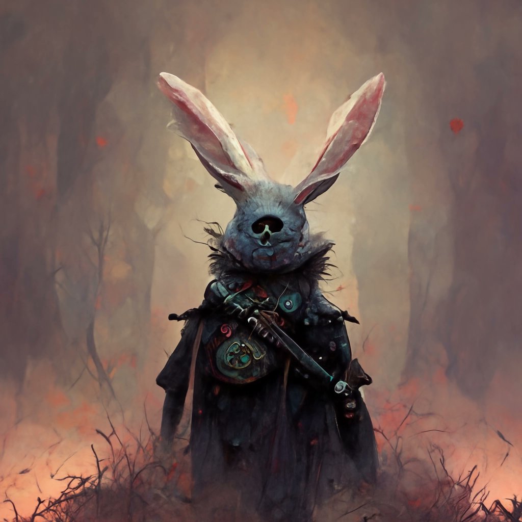 CorneliaOccam3's tweet photo. @aiarena_crypto @midjourney Representing Angry rabbit community
@AngryRabbit888 
"a demon hunter rabbit with two axe in each hand--v 4" https://t.co/RynRrO9PFk