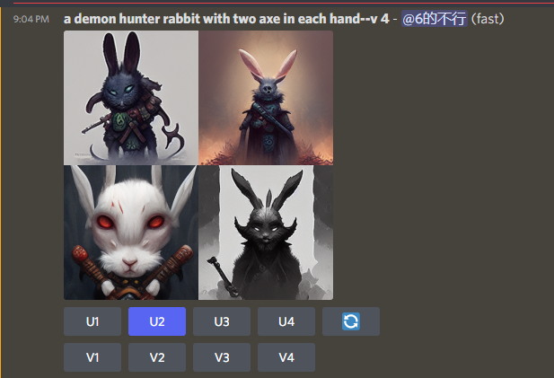 CorneliaOccam3's tweet photo. @aiarena_crypto @midjourney Representing Angry rabbit community
@AngryRabbit888 
"a demon hunter rabbit with two axe in each hand--v 4" https://t.co/RynRrO9PFk