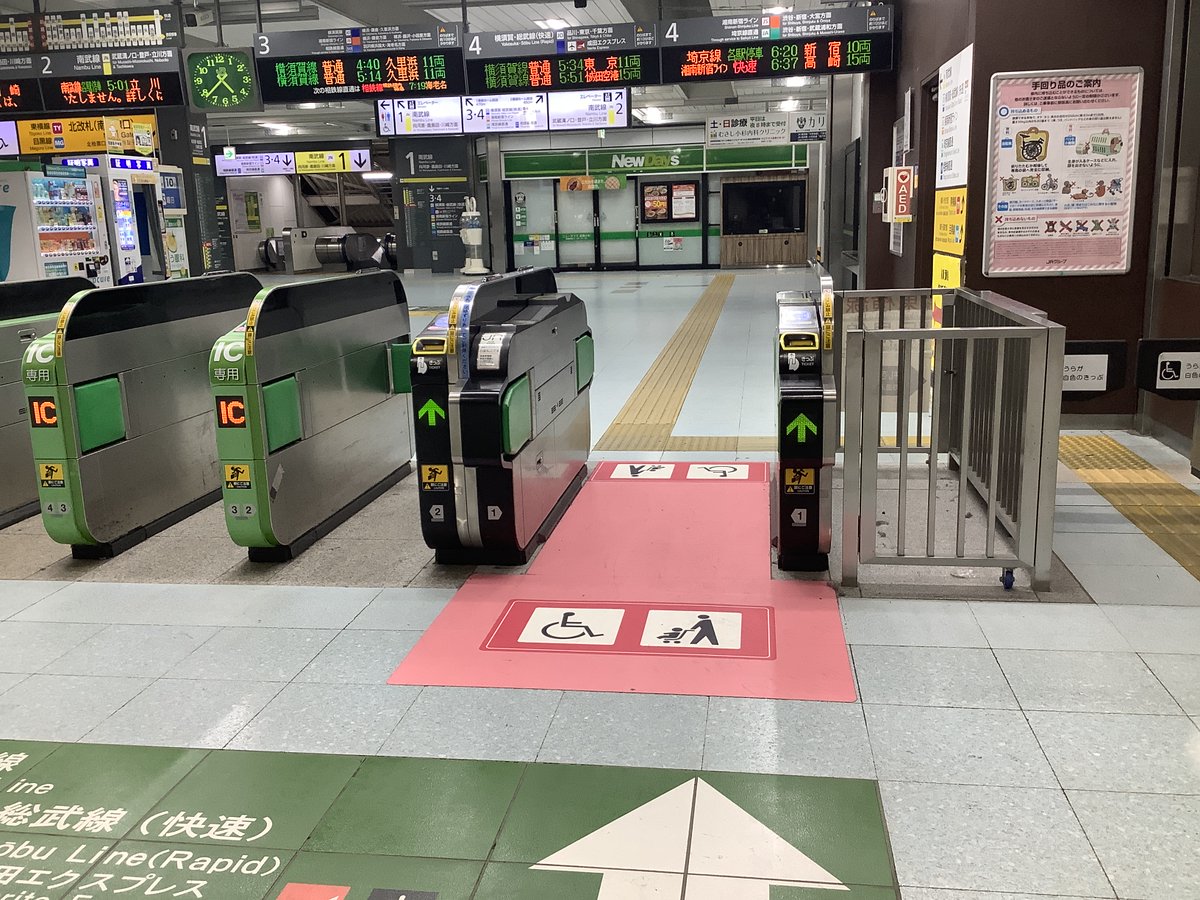 日本車站寬閘門 (Wide Gate) - 適合大行李與輪椅通過的幅広改札口