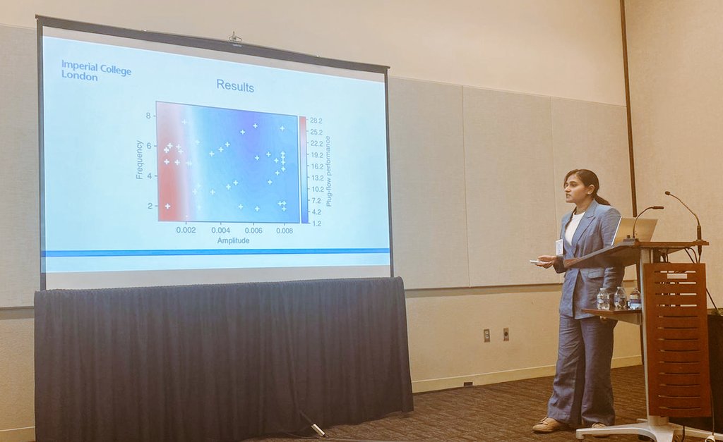 Naush13's tweet photo. Glad to have presented my work today on Bayesian #optimisation of coiled #reactors at #AIChE2022
#AIChEAnnual #ChEnected #ML #Gaussian #CFD
#Collab🤝 @Savage_Tom (@OptimlPse) @jonRmcdonough (@NewcastlePIG) @OkMatar @MatarLab @PREMIERE_UKRI @ImperialChemEng https://t.co/KdLSYoUwI1