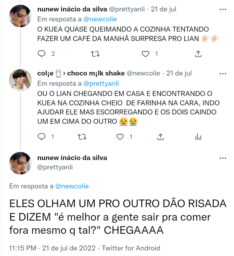 newcolie's tweet photo. rever essa ft dos liankuea, me fez lembrar desse diálogo que tive com a calli em > julho < https://t.co/aGttvZpoio