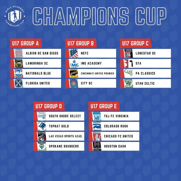 So excited for this showcase! December 1-4, Mesa AZ Champions Cup Girls Academy. Spokane Sounders U17 in group D.
