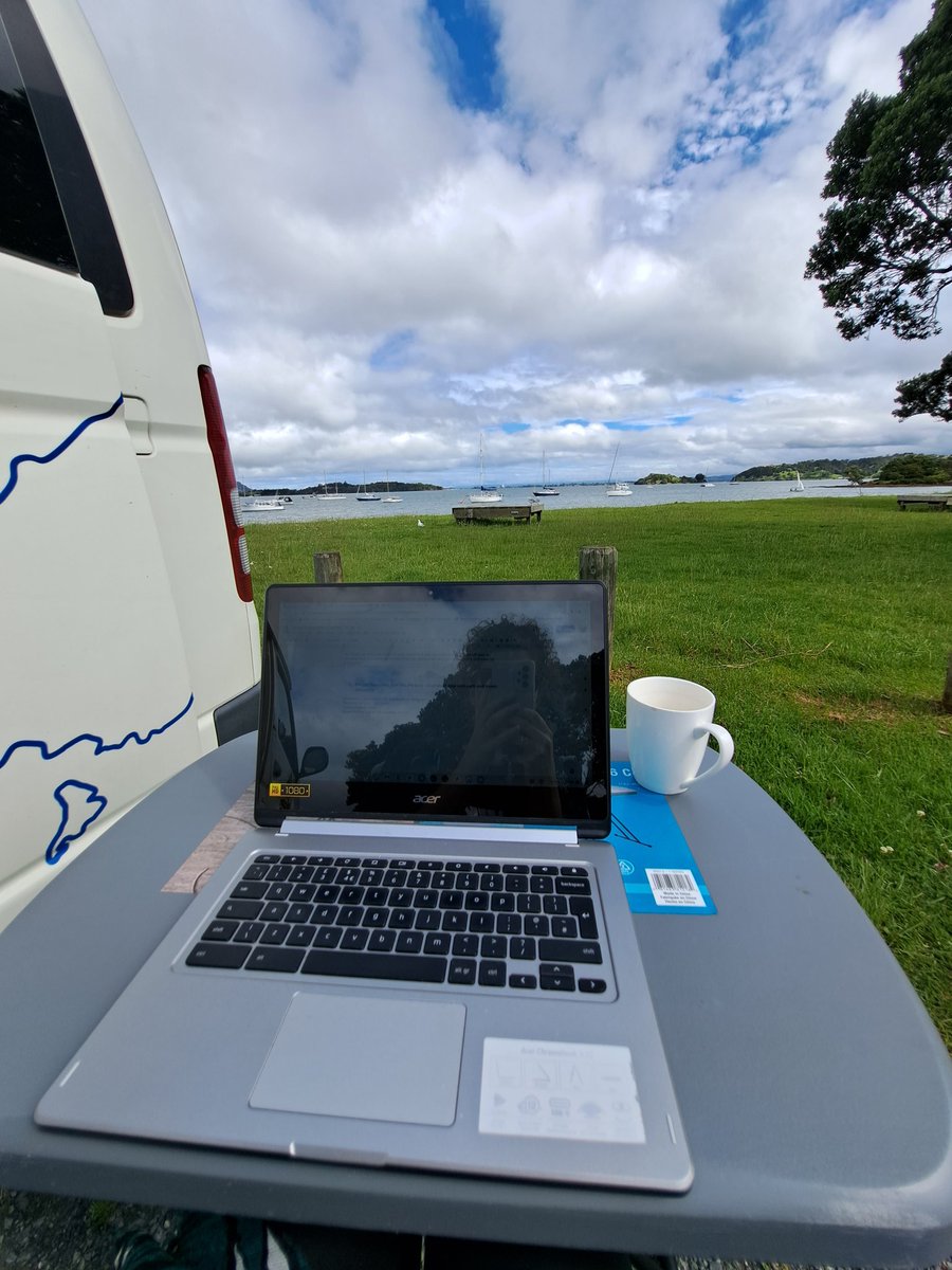 Finishing a new #blog today and loving my 'office' views - just wish I didnt have to squint so much to see the screen! When will laptops be made so you can see them properly outside?! #travelblogger