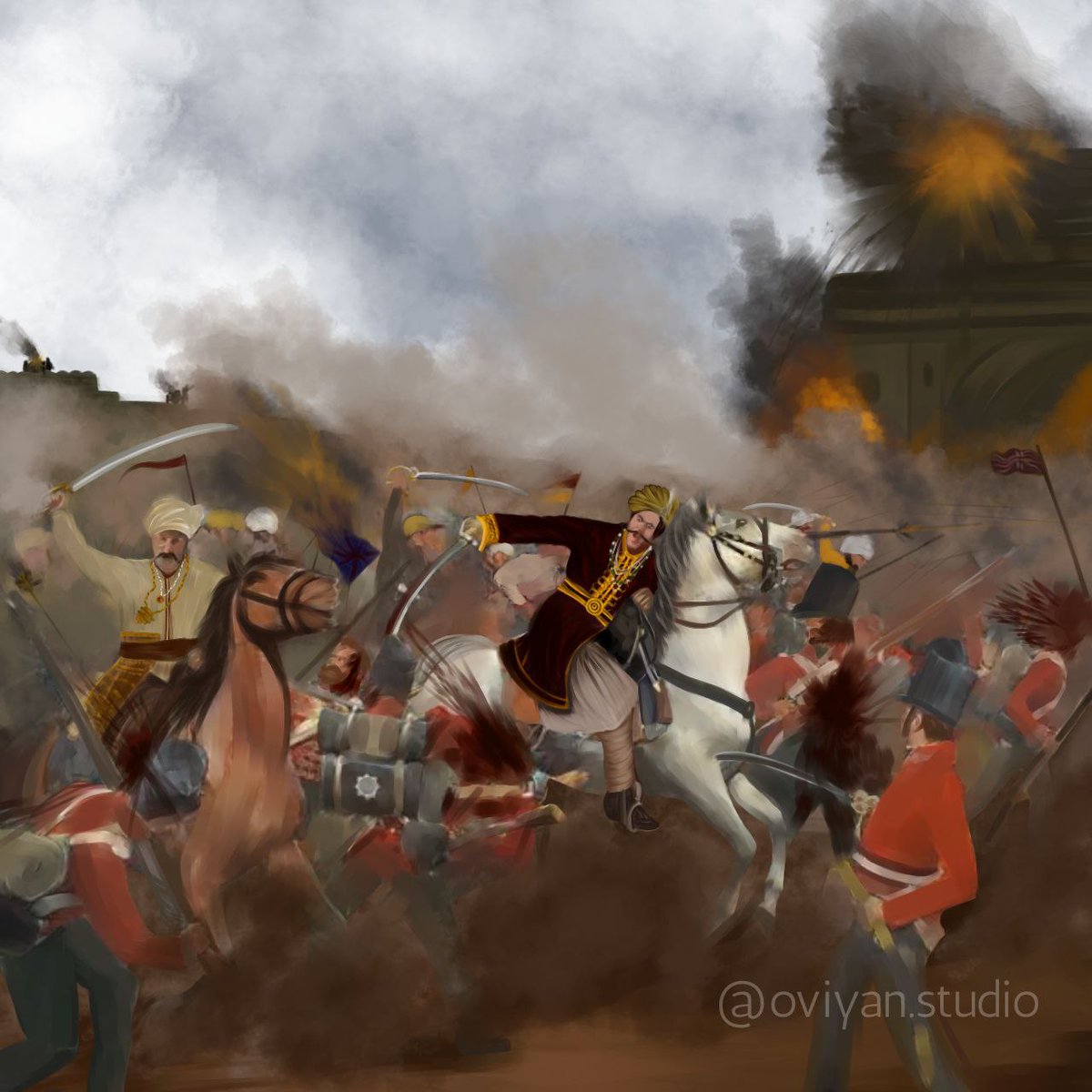 unitedabhira's tweet photo. During the Indian Rebellion of 1857, the battle of Nasibpur was fought under the leadership of Raja Rao Tularam of Rewari against the British, in this battle more than 5 thousand Ahirs were martyred while fighting for the country.

#BattleOfNasibpur 
#अहीर_रेजिमेंट_हक़_है_हमारा https://t.co/l2HX08Gv0P