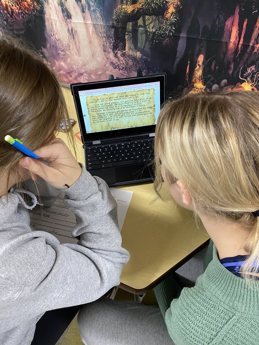 Today in Mrs. Thursby’s class we escaped Salem to prepare for reading The Crucible. Escape room success!