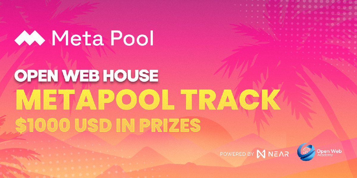 openwebacademy_'s tweet image. 💵 🔥 1000 $USD en premios con el @meta_pool Track en #OPENWEBACADEMY
25 &amp;amp; 26 de Noviembre PUERTO VALLARTA 🌴
¿Quieres formar parte? Solicita tu registro en t.me/openwebhouse
#nft #crypto #devs #blockchain #MX