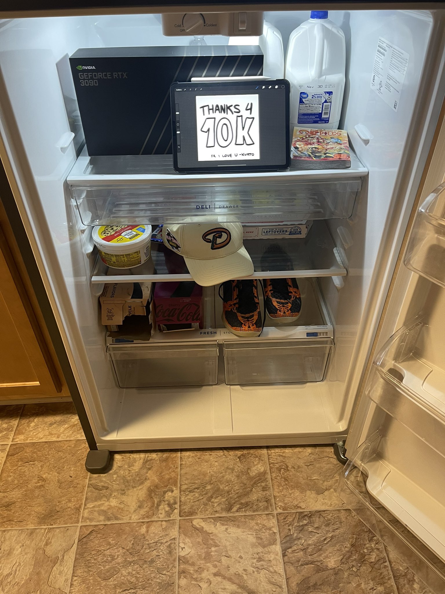 K On Twitter me And My Fridge Say Thank You For 10k Https t co k-on-twitter-me-and-my-fridge-say-thank-you-for-10k-https-t-co