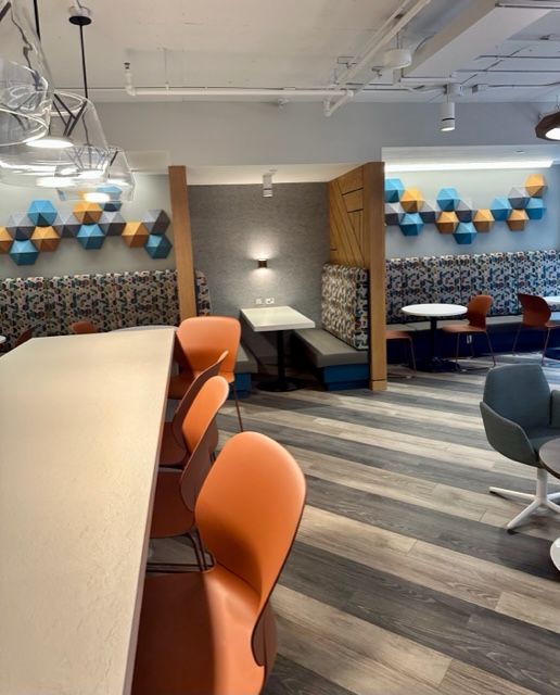 We held a senior mgmt tour of a redesigned #GC workspace - there are really interesting concepts out there for #hybridwork - seeing the space in person made an easy "sell" - endless possibilities - very excited to get moving on our workplace transformation - thx <a href="/PSPC_SPAC/">Public Services and Procurement Canada</a> !