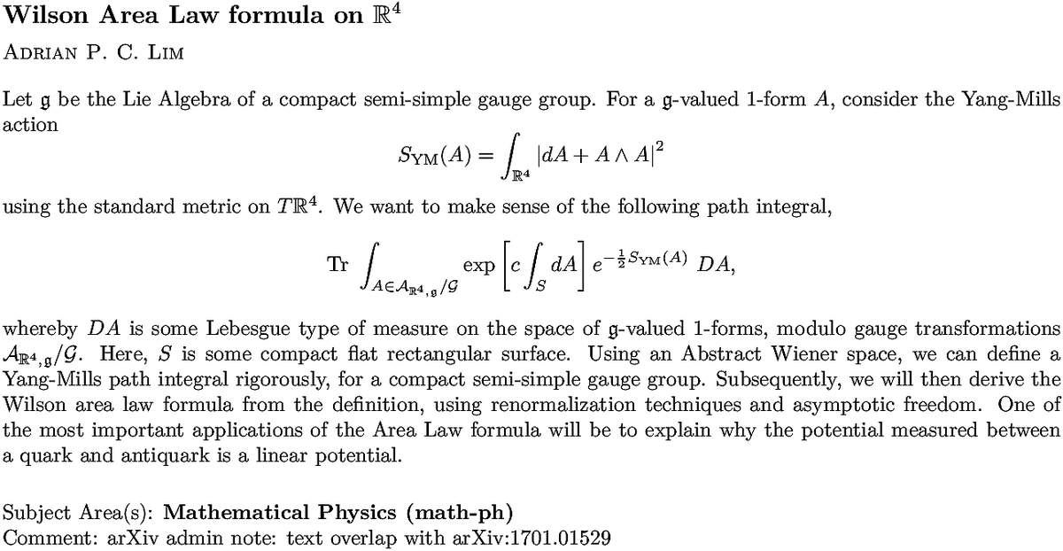math-ph Mathematical Physics arXiv submissions tweet media