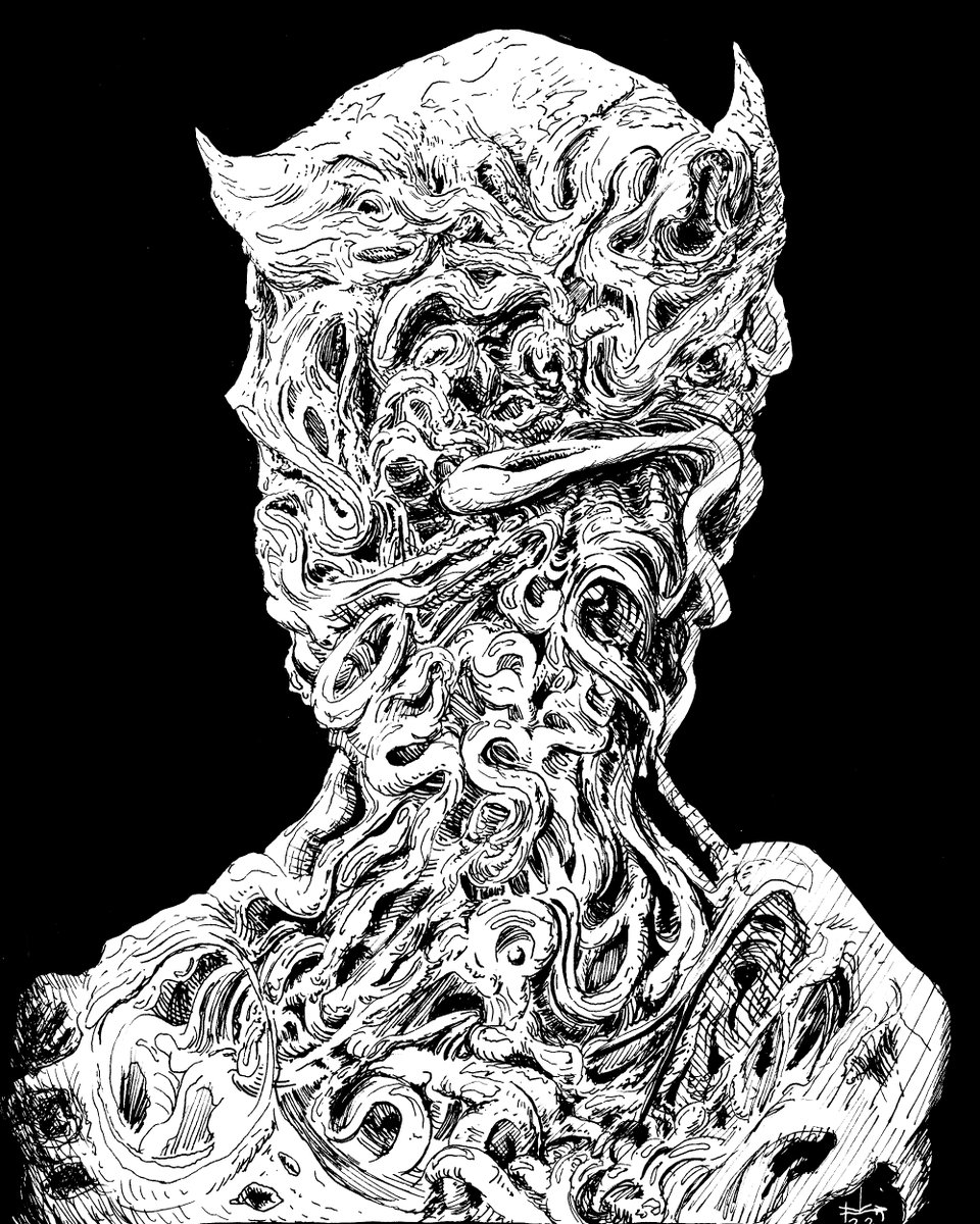 scumchoir's tweet photo. I did some pen and ink drawings of some of my favorite paintings from this year for T-Shirt Designs. "Nostalgia For Being" https://t.co/gKrLXDQ9g0
