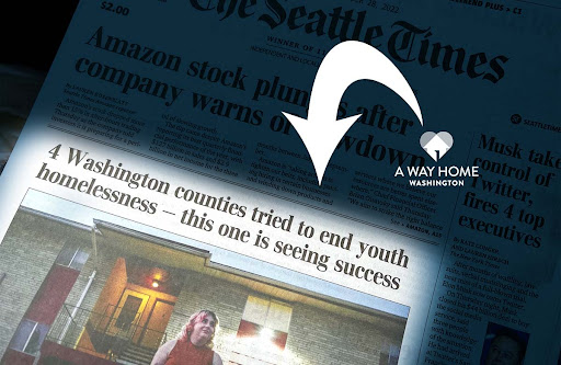AWayHomeWA's tweet photo. We made the FRONT PAGE of the @TheSeattleTimes! A very special thank you Greg Kim at the Times, to the Schultz Family Foundation who has funded us since its inception, the Satterberg Foundation, Office of Homeless Youth, and ALL of our founding funders. https://t.co/p2ZcAVzDdJ https://t.co/uTQ6LbSO3g