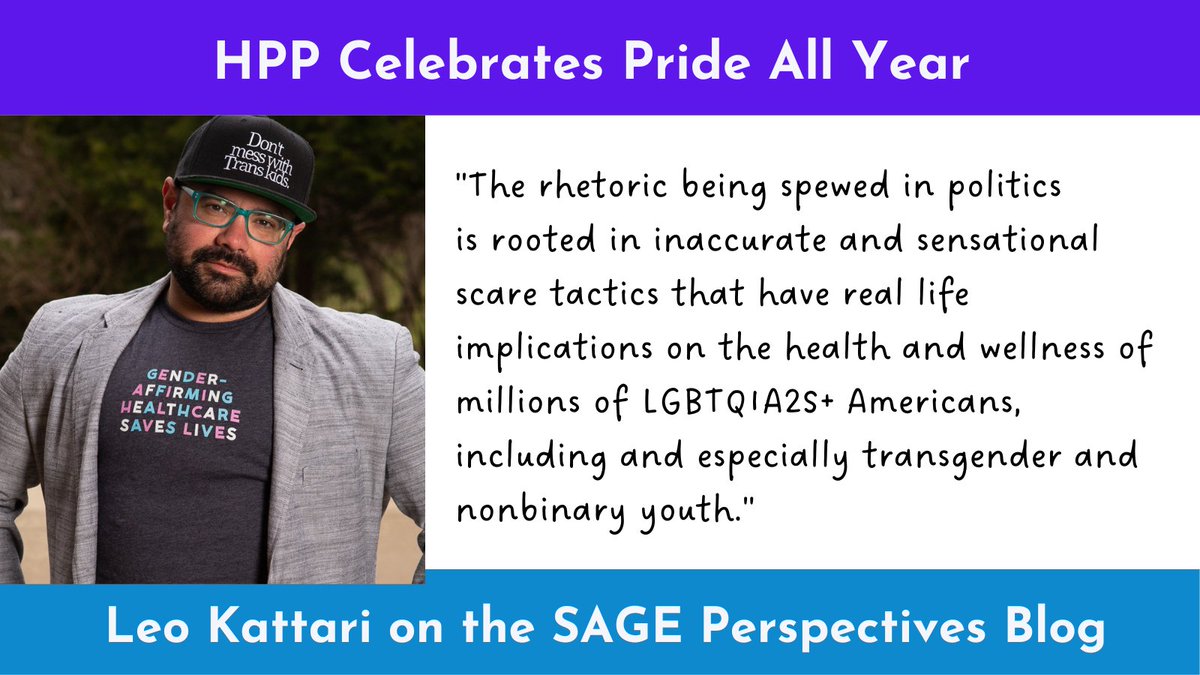Read Leo Kattari's argument for #CivicEducation as a key strategy for #trans health and equity: perspectivesblog.sagepub.com

And for more:
On #theHPPpodcast: bit.ly/3NVZOi6

Leo's Pride Profile: bit.ly/3xnKvcd

@queerspeak  <a href="/SOPHEtweets/">SOPHE</a>   <a href="/genhealthEQ/">genhealthEQ</a> <a href="/dbritt14/">Dani Brittain</a>