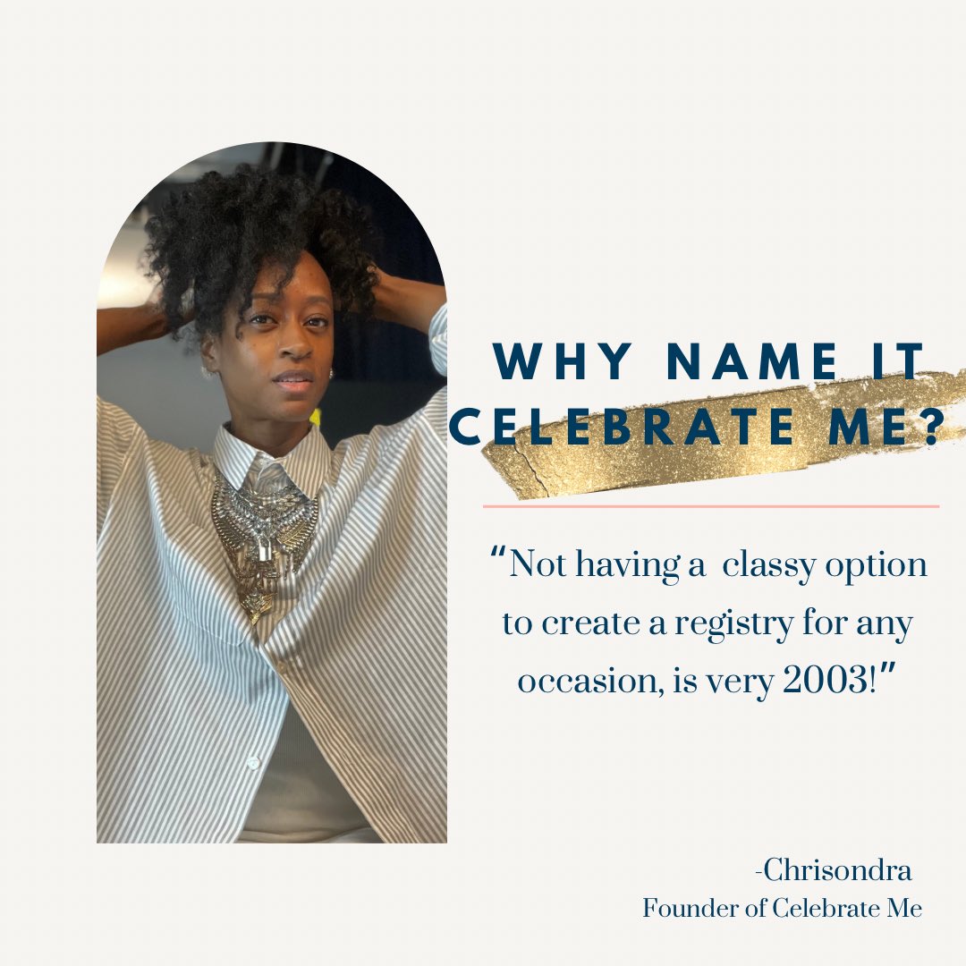 itschrisondra's tweet photo. @CMRegistry a #giftregistry created for women, by a woman! Let’s change tradition ladies 🥳 https://t.co/DoCxK8I10x
