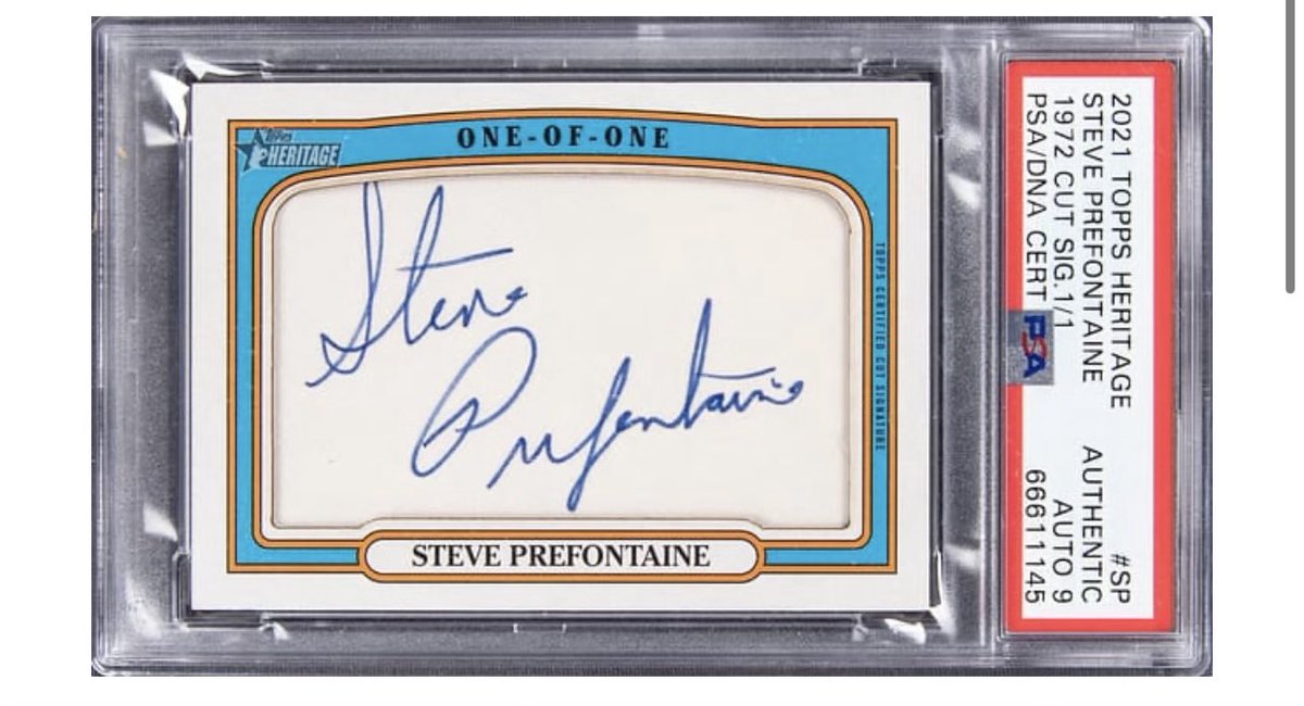 GregoryCzWFH's tweet photo. A card I pulled is now live on @GoldinCo https://t.co/l6LJizAOHE #steveprefontaine https://t.co/AqR4aQ8N6X