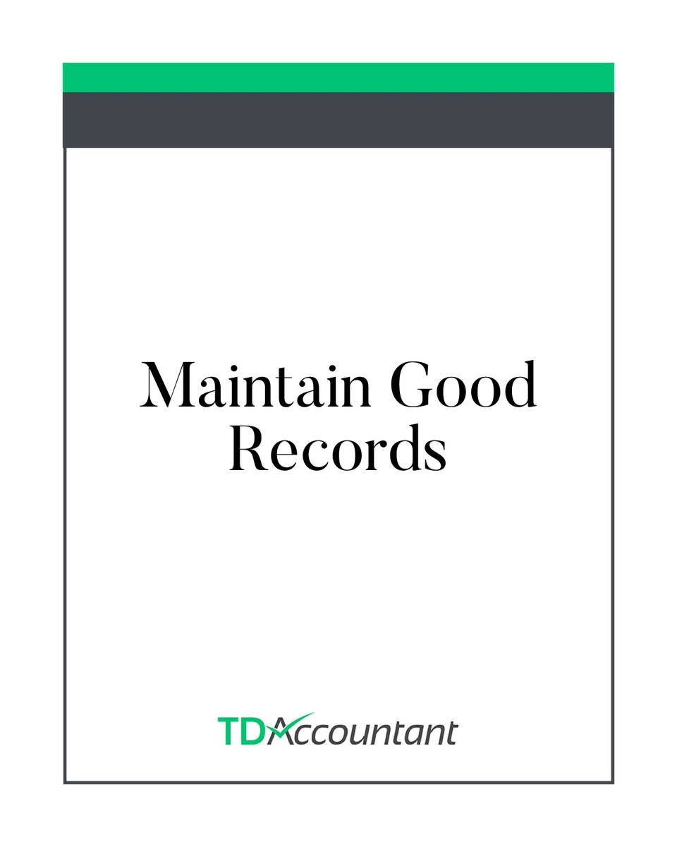 TdAccountant's tweet photo. Keeping good records is crucial. For example, you will want to ensure that you have a record of any money that you have invested in or lent to the business. https://t.co/zMX34dxFXz
