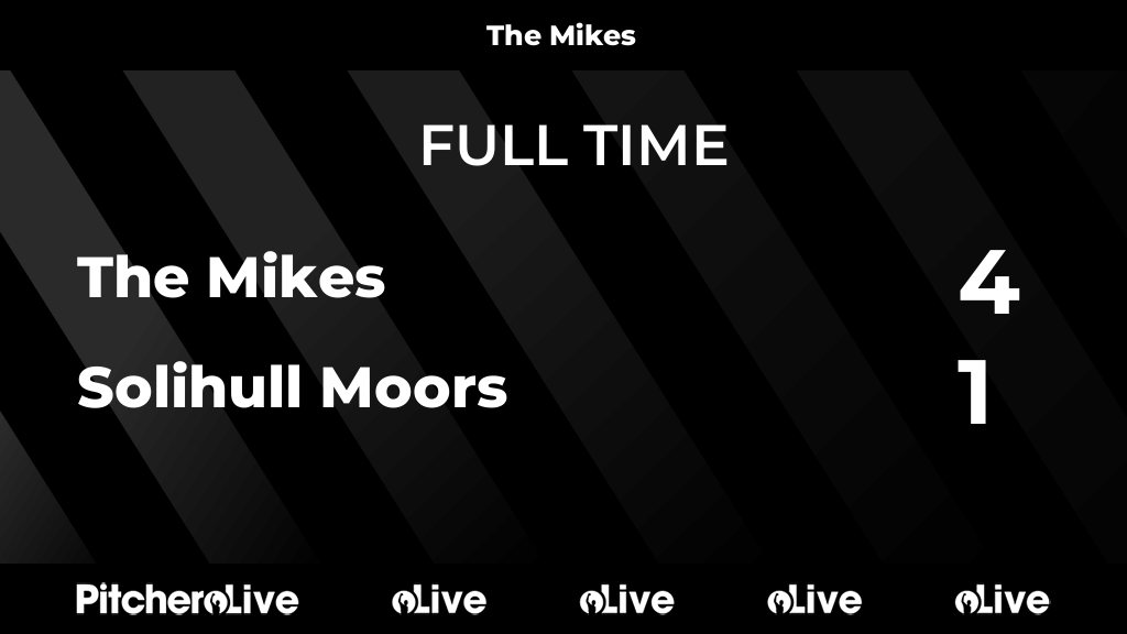 themikesfc's tweet photo. FULL TIME: The Mikes 4 - 1 Solihull Moors
#THESOL #Pitchero
https://t.co/uQfn6sa4mm https://t.co/nUxHWbAudS