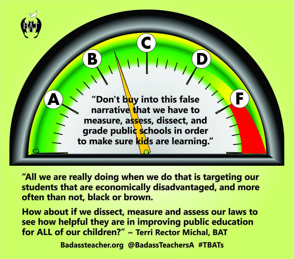 We're definitely measuring the wrong end of the system. #TBATs #AmericanEducationWeek .@MIBATS .@NEABATCaucus .@OhioBATs .@AFTBATcaucus .@PennBat .@BATsDelaware .@BATs_DC .@VirginiaBATs .@MarylandBAT .@NYStateBATs .@FLBATsA #SupportPublicSchools