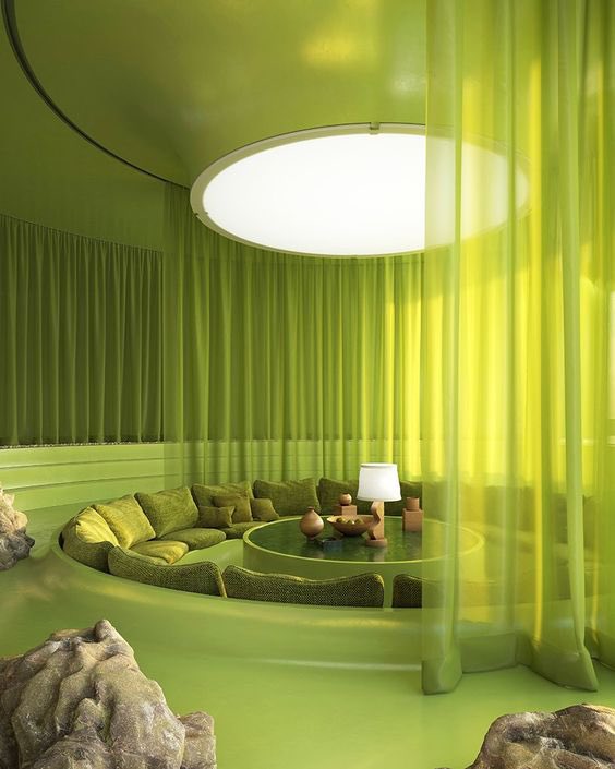 my niche obsession: retro futurist conversation pits