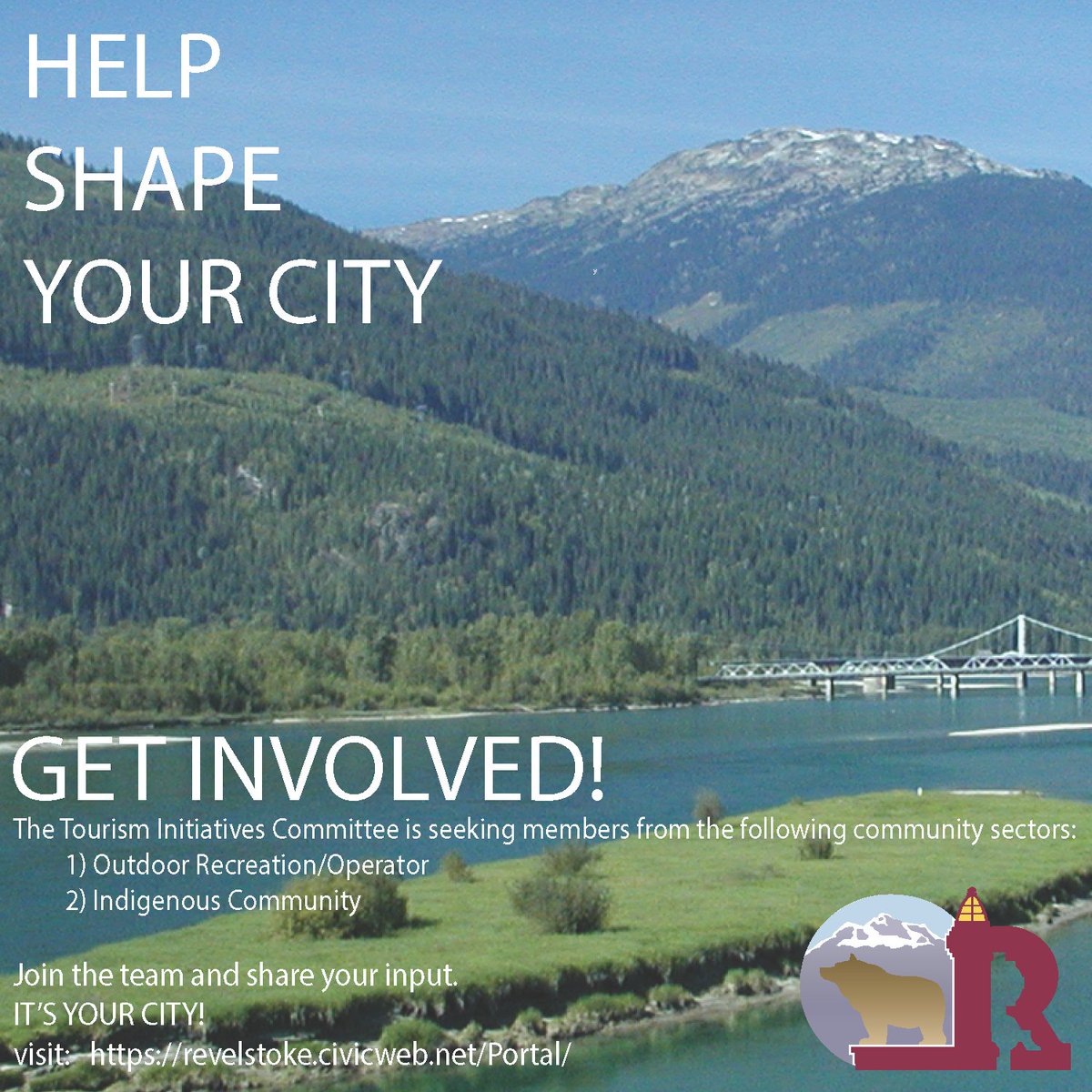 Our Tourism Initiatives Committee is looking for specific members - if you are a member of the Outdoor Recreation/Operator sector or a member of our Indigenous Community, we'd be thrilled to welcome you to the team! 

Details on Facebook.

#cityofrevelstoke #yourcommunity