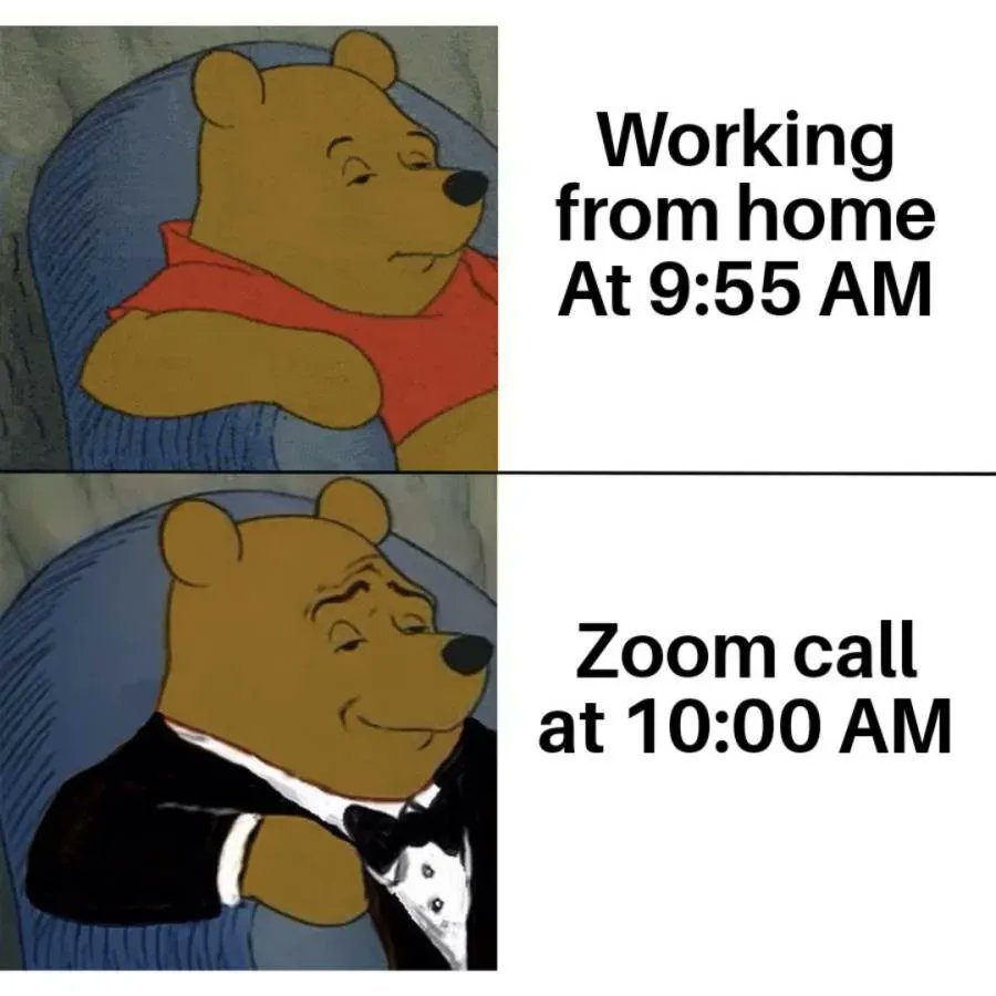 virtech_aus's tweet photo. How many of you can relate?  #workfromhome #workfromhomewednesday #wfh #hybridworking #hybridwork #employeeexperience #worklifebalance source: www.4dayweek.ioblog35 https://t.co/tWPhUkDqni
